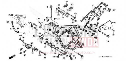 CARROSSERIE DE CHASSIS XR400RY de 2000